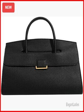 Large Vegan Leather Tote Bag Shoulder Purse Briefcase Satchel